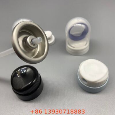 Válvula de protetor solar aerosol com bocal resistente a obstruções, vedação à prova de vazamento e operação a 360 graus para produtos de spray de cuidado solar