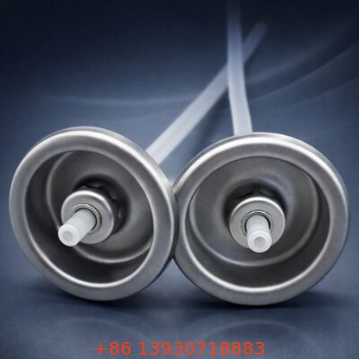 Válvula de bomba de loção de distribuição controlada para protetor solar com construção de chapa de estanho e plástico compatível com várias formulações