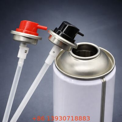 Válvula de aerossol de lata de metal de uma polegada com dispensação invertida de 360° para pulverização multidirecional