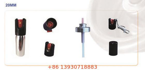 Válvula spray aerossol de pimenta de defesa pessoal 20mm com atuador