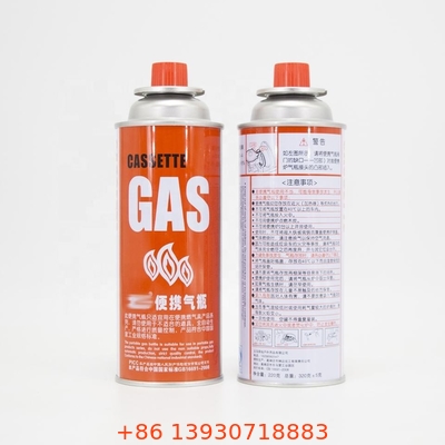 Válvula de forno a gás de acampamento de butano OEM de uma polegada 223g com tampa vermelha para recipiente de cozinha em aerossol