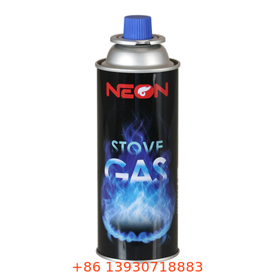 Lata de metal de lata de gás butano de acampamento de parede reta vazia com 65 mm de diâmetro