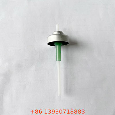 Válvula de aerossol com medidor para latas de aerossol simples e revestidas de prata