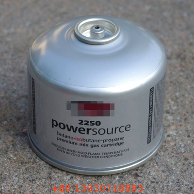 Cilindro de gás butano portátil de 84 mm de altura 230g