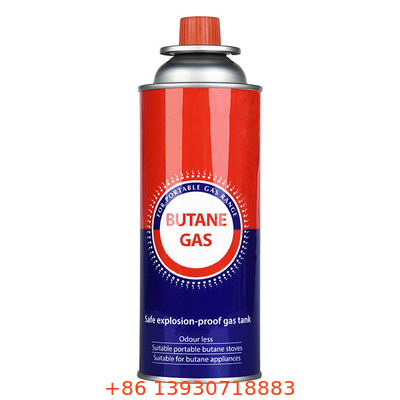 Cartucho portátil reto do fogão de gás do butano da parede 400ml para o cozimento exterior