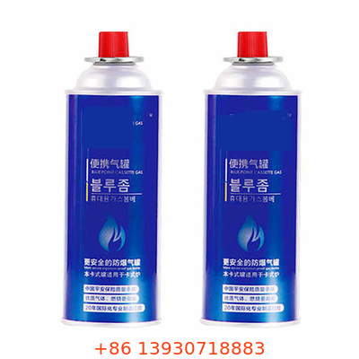 Peso de acampamento recarregável do diâmetro 220g da capacidade 65mm da garrafa de gás 400ml do assado