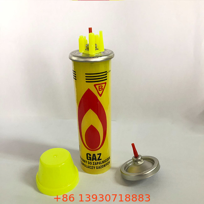 o diário de acampamento do reenchimento do butano do gás 80ml usa a favor do meio ambiente