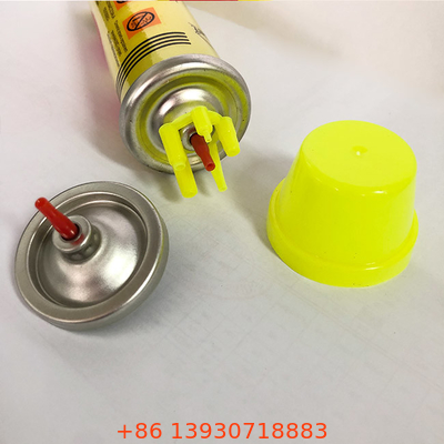 não reenchimento mais claro amarelo do gás do butano do escapamento para a iluminação da vela