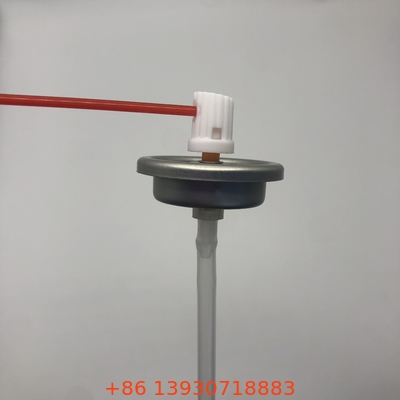 Válvula de pintura de spray de aerossol de orifício único com caixa de caule de uma polegada 2,0 × 0,33 mm