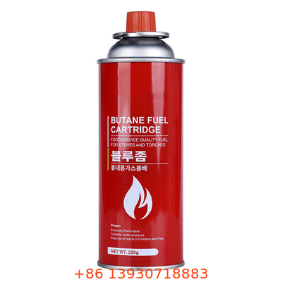 Vaso de gás de butano com 220 g e 227 g Capacidade 65 x 158 mm para aplicações industriais