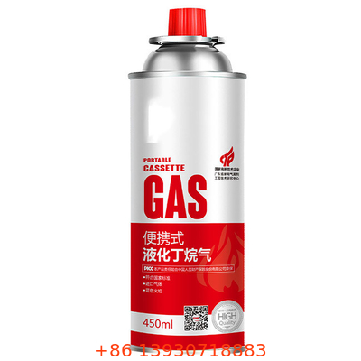Especificações do cilindro de gás de butano de chapa de estanho 65 x 158 mm