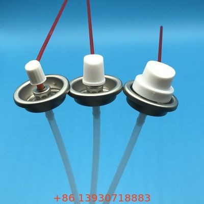 Válvula de aerossol para limpeza de carburadores com jato concentrado de alta pressão, construção resistente a produtos químicos e operação de 360 graus