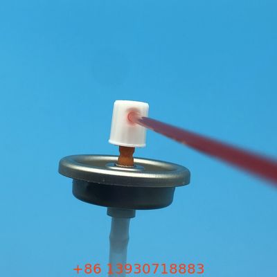 Válvula de aerossol para limpeza de carburadores com jato concentrado de alta pressão, construção resistente a produtos químicos e operação de 360 graus