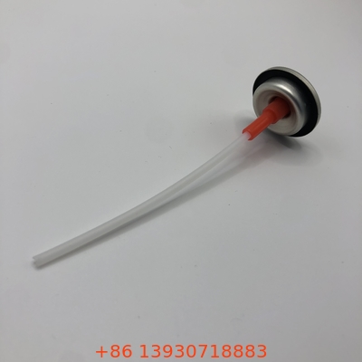 Válvula de aerossol medida de alto desempenho com acabamento prateado para pressão de 2-4 bar