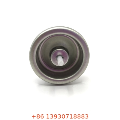 Válvula de aerossol medida em prata com atuador de botão para 0,1-0,2 Ml/s
