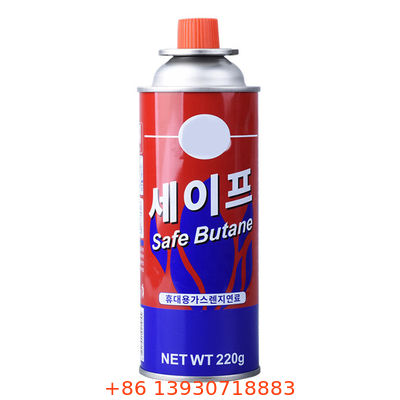 Válvula de aerossol para fogão a gás butano com tampa vermelha para piqueniques e cozinha de mesa