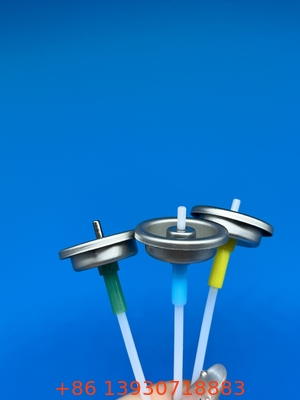 Válvula de aerossol medida em placas de estanho com pulverização consistente para aplicações médicas e industriais