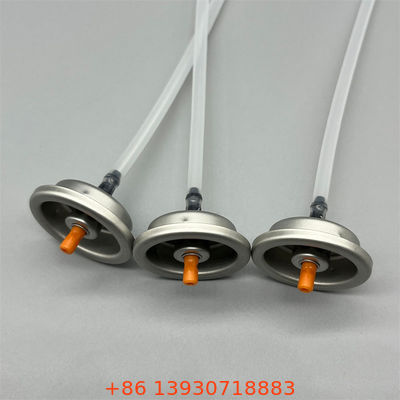 Valva de pulverização de oxigénio em aerossol. Dispensador de precisão para pulverização de oxigénio, bem-estar e beleza.