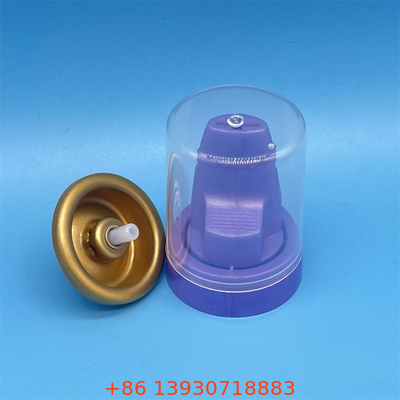 Sistema de válvula de aerossol de alumínio de ouro invertido de uma polegada para mousse de cabelo premium