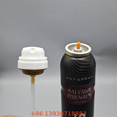 Válvula de spray corporal desodorante hipoalergênico para formulações testadas por dermatologistas com selos sem fragrância e névoa suave
