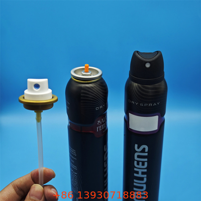 Válvula de spray corporal desodorante aerossol de alto desempenho para marcas de cuidados pessoais com dose medida de precisão e atuador de spray de 360 graus