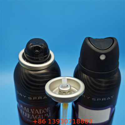 Válvula de spray corporal desodorante aerossol de alto desempenho para marcas de cuidados pessoais com dose medida de precisão e atuador de spray de 360 graus