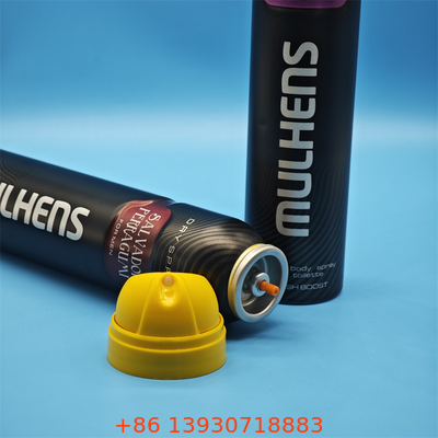 Válvula de spray corporal desodorante aerossol de alto desempenho para marcas de cuidados pessoais com dose medida de precisão e atuador de spray de 360 graus