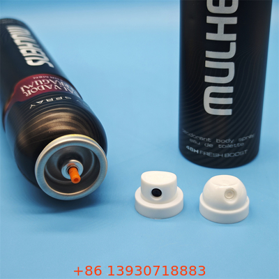Válvula de spray corporal desodorante aerossol de alto desempenho para marcas de cuidados pessoais com dose medida de precisão e atuador de spray de 360 graus