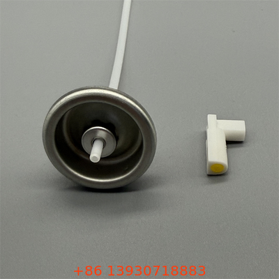 Válvulas de aerossol industriais de alta resistência com medidor para lubrificantes e produtos de limpeza de precisão, com resistência química e vedação confiável.