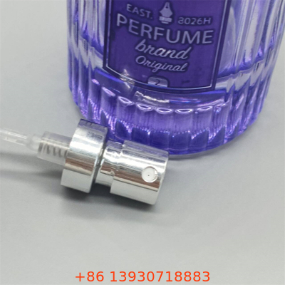 Bomba de spray de perfume para marcas de fragrâncias de luxo com névoa fina e acabamento metálico elegante