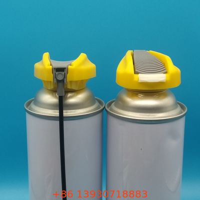 Capuz de pulverização de gatilho dobrável de duas vias para latas de aerossol Opções de fluxo e pulverização