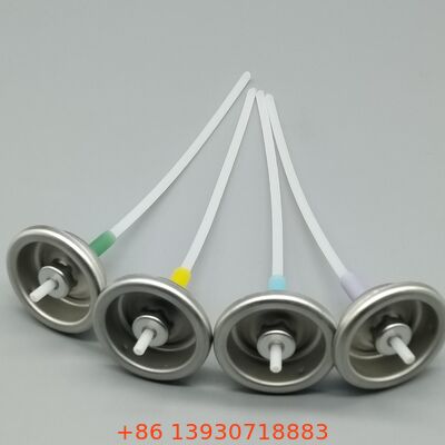 Válvula de medição de aerossóis com atuador para borrifos de ambientadores e controle de odores