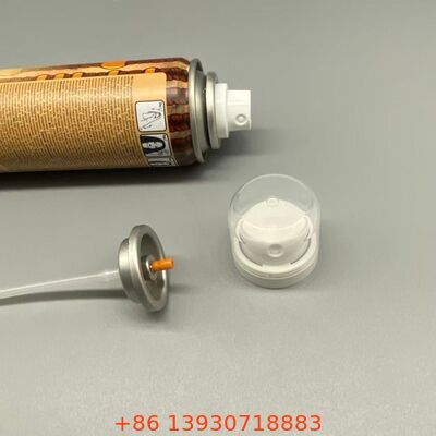 Válvula de pulverização de shampoo seco aerosol com bocal de névoa ultra-fina para desempenho livre de resíduos e operação a 360 graus