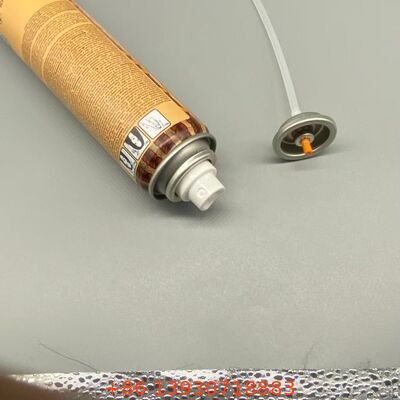 Válvula de pulverização de aerossóis de shampoo seco com atomização consistente, taxa de fluxo estável e desempenho sem resíduos