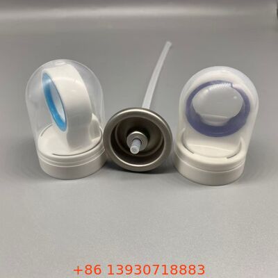 Válvula de aerossol de protetor solar com tampa higiênica, vedação à prova de vazamento e operação a 360 graus para spray de proteção solar