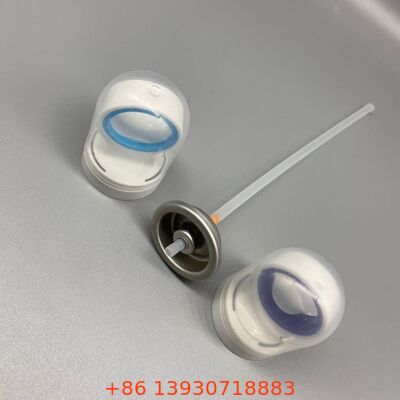 Válvula de aerossol de protetor solar com tampa de segurança para aplicações de protetor solar em spray contínuo