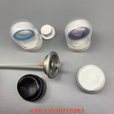 Válvula de aerossol de protetor solar com tampa higiênica, vedação à prova de vazamento e operação a 360 graus para spray de proteção solar