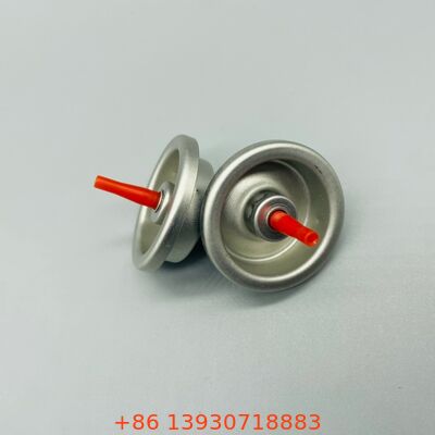 Válvula de aerossol de gás de isqueiro de butano com haste de plástico de 1 polegada de alta precisão para lata de recarga