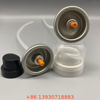 Válvula de aerossol de shampoo seco com atuador para aplicação direcionada à raiz