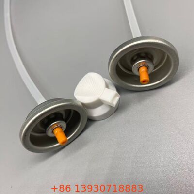 Válvula de aerossol de shampoo seco com atuador para aplicação direcionada à raiz