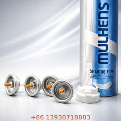 Válvula de aerossol de controle de espuma de precisão para aplicações de barbear