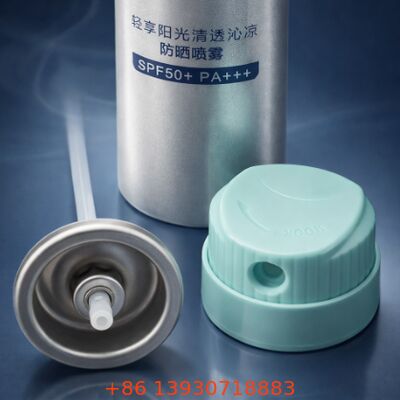 Válvula de bomba de loção de distribuição controlada para protetor solar com construção de chapa de estanho e plástico compatível com várias formulações