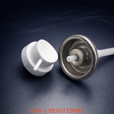 Válvula de aerossol de lata de metal de uma polegada com dispensação invertida de 360° para pulverização multidirecional