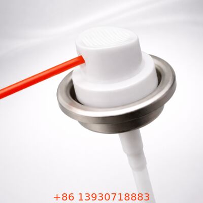 Uma válvula de aerossol de lata metálica de um polegada para aplicações de pulverização invertida de 360 °