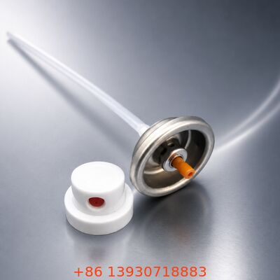 Conjunto de Válvula de Aerossol de Espuma de 1 Polegada com Componentes de Metal + Plástico e Opções de Tampa de 57mm / 65mm