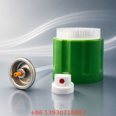 Conjunto de Válvula de Aerossol de Espuma de 1 Polegada com Componentes de Metal + Plástico e Opções de Tampa de 57mm / 65mm