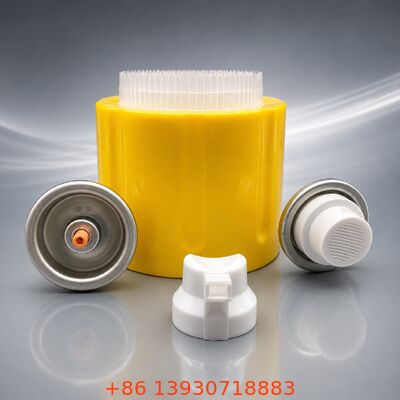 Válvula de aerossol para limpeza de espuma para corte de graxa com design de orifício amplo para espuma de alta densidade e materiais resistentes a produtos químicos