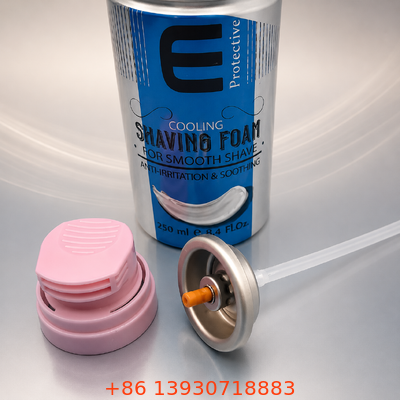 Válvula de aerossol de espuma de barbear com gatilho ergonômico de uma mão, plástico e metal resistentes à corrosão e estrutura de vedação hermética