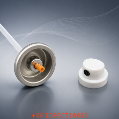 Conjunto de válvula de aerossol macho resistente a UV com design coordenado por cores e vedação forte para embalagens de spray premium