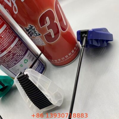 Actuador de gatilho dobrável de alto desempenho com mecanismo de bloqueio à prova de vazamento, tubo de extensão integrado e bocal de pulverização de dupla ação para produtos de cuidados com aerossóis